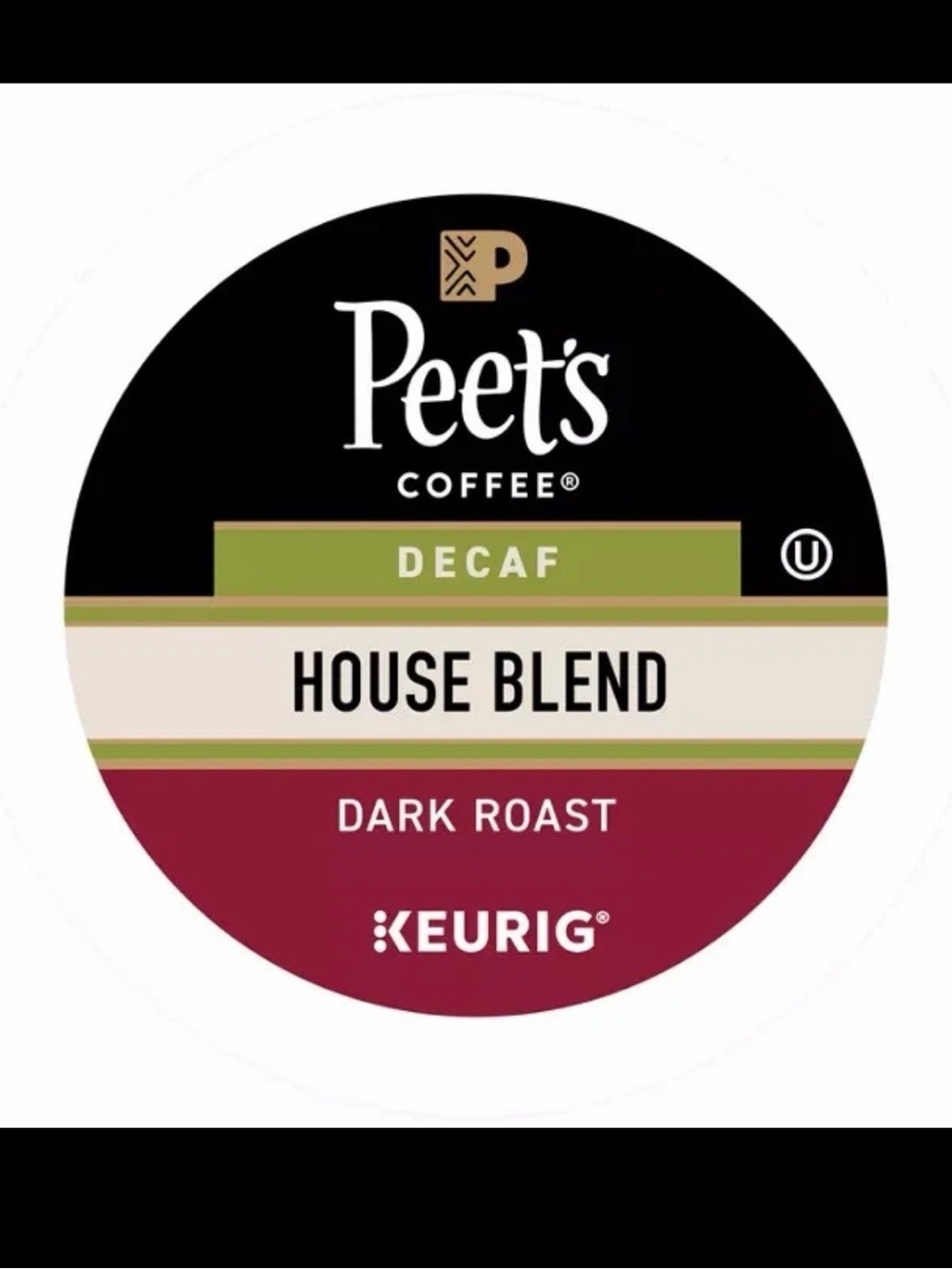 Peet's Coffee Decaf House Blend Coffee 20 Keurig K cups coffee pods